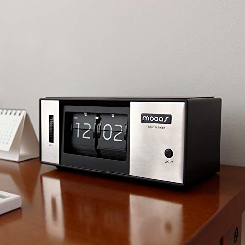 Mooas Retro Flip Desk Clock, Flip Clock, Retro Design Desk Clock