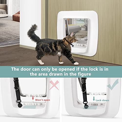 HIDROSIL Magnetic Key Pet Door for Cat and Dog, Upgraded Interior