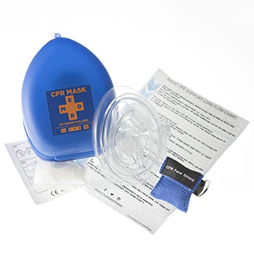 Cpr Simman DR Simon M.D. CPR Pocket MASK Adult/Child Shield Kit with one Way Valve ...