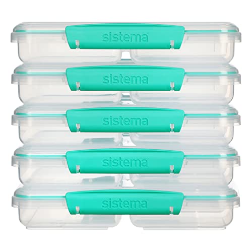 Sistema 5Piece Food Storage Containers with 3 Compartments and Lids
