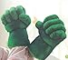 The Hulk Smash Hands Fists Big Soft Plush Gloves Pair Costume Green