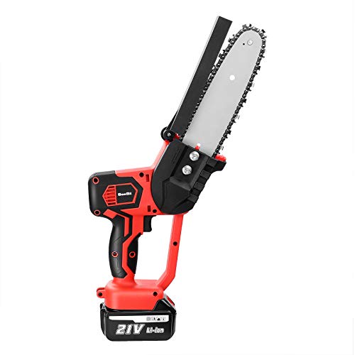 Mini-Kettensäge, handliche 20,3 cm, 880 W, kabellos, batteriebetrieben (wiederaufladbar) – Bild 6