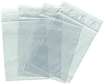 UniversGraphique, 200 Resealable Plastic Zip Bag, 40 x 60 mm, Recyclable Waterproof Food Quality