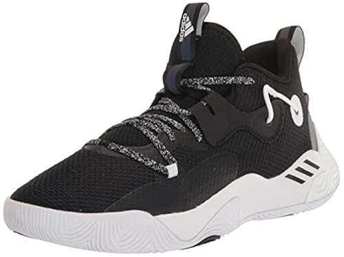 adidas Unisex Harden Stepback Basketball Shoe, Core Black/White