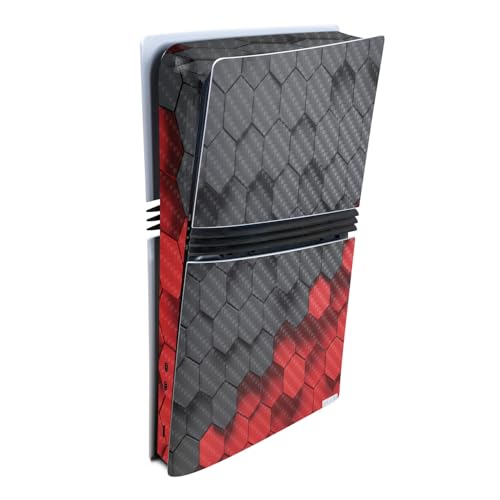 Carbon Fiber Gaming Skin Compatible with Sony PlayStation 5 PS5 Pro Console - T…