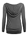 Made By Johnny MBJ Womens Long Sleeve Wrap Front Deep V-Neck Hoodie Shirt