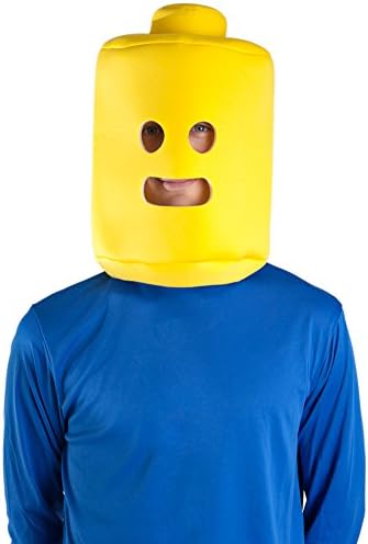 Adult Yellow Toy Block Man Headpiece