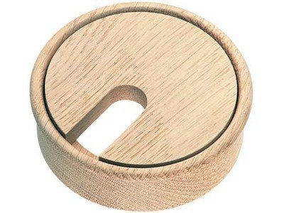 Oak Maple Beech Desk Tidy Cable Grommet - Laquered or Unlaquered. (Maple Laquered, Wood)