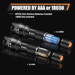 Esgofo LED Flashlights 2 Pack Bright Powerful EDC
