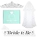 Coco & Ella Decorations Kit-Bridal Shower Supplies | Sash For Bride, Rhinestone Tiara, Veil, Bagi18
