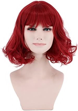 OUO HAIR Wig Fashion Wine Red Short Hair Synthetic Wig