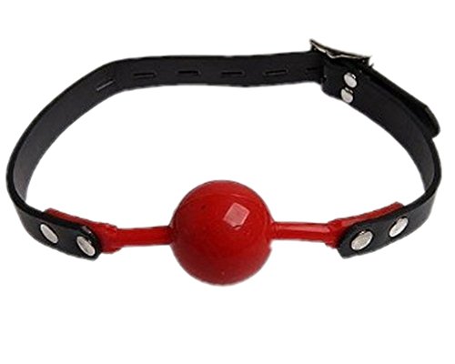 Fetish Fantasy Breathable Adjustable Soft Silicone Ball Mouth Gag Harness Sex Bed Restraints Bondage Sm Toys (Red)