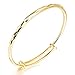 Girl Era 18K Yellow Gold-Filled Adjustable Polished Bangle Bracelet For Womens
