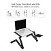 Laptop Stand,Adjustable Portable Laptop Desk for Bed or Sofa,Table Vented with CPU Fans/Mouse pad Standing Desk,Ergonomic TV Bed Lap Tray Stand Up/Sitting,Black.thumb 1