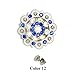 MarryAcc Berry Conchos with Screws Metal Flower Rhinestone Conchos 12 Pieces (Color 12)