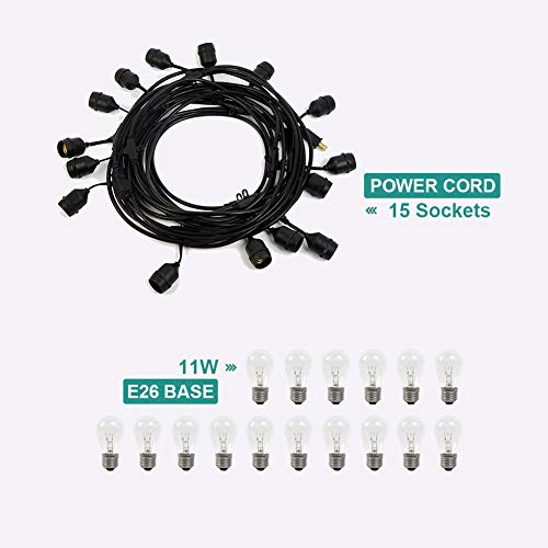 4 Pack 48FT Solar Outdoor String Lights Commercial Great Weatherproof