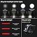 Rechargeable LED Bike Light Set, SGODDE Super Bright 4-Mode Sport Bicycle Headlight+3-Mode Taillight+Bike Bell/Ring, Waterproof Easy to Install Front Light Rear Light for All Bikes