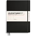 LEUCHTTURM1917 - Notebook Hardcover Master Slim A4+ - 123 Numbered Pages for Writing and Journaling (Black, Plain)