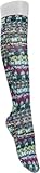 Footwear By Cherokee Women's Fashion 8-15 Mmhg Compression Sock Emerald Dazzle
