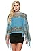 Zeagoo Womens Paisley Print Chiffon Poncho Batwing Sleeve Tunic Top