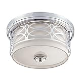 NUVO 60/4627 Two Light Flush Mount, Polished Nickel