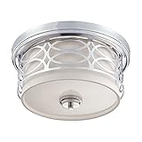 NUVO 60/4627 Two Light Flush Mount, Polished Nickel