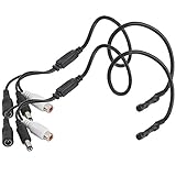 5 Pack CCTV Security Camera Inline Mini Microphone with RCA Output Cable
