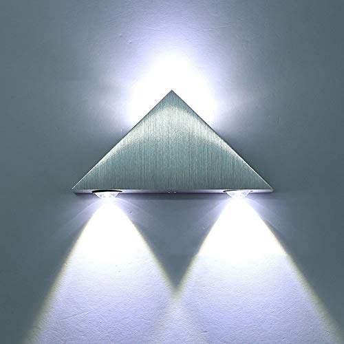 Finance Plan Big Promotion Modern LED Lamp 3W Aluminum Triangle Bedroom Corridor Hallway Wall Sconce Light White - Thumbnail 4