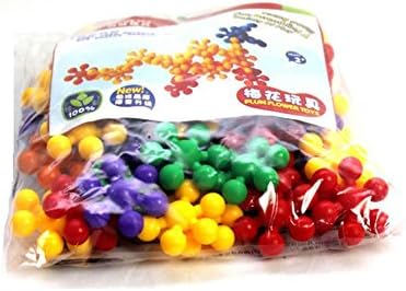 50pcs Colorful Plum Blossom-shaped Plastic Building Blocks Children Educational and Puzzle Toys