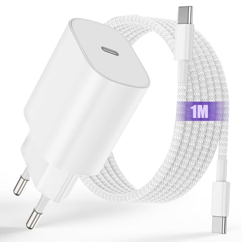 iPad Charger with iPad Charging Cable Original, 25 W USBC Power Supply Plug Quick Charger 1 m USB C Cable Fast Charging Cable for iPhone 17 16 15 Pro Max/Plus, iPad Pro 12.9/11, iPad Air 4/5 Gen,iPad Mini