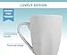 8 White Coffee Mugs - 12 oz Solid Porcelain Dinnerware - Klikel Ceramic Mug Set