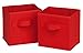 Honey-Can-Do SFT-02089 Mini Soft Fabric Storage Bin, 2-Pack, Red, 7 by 7 by 5.75-Inch
