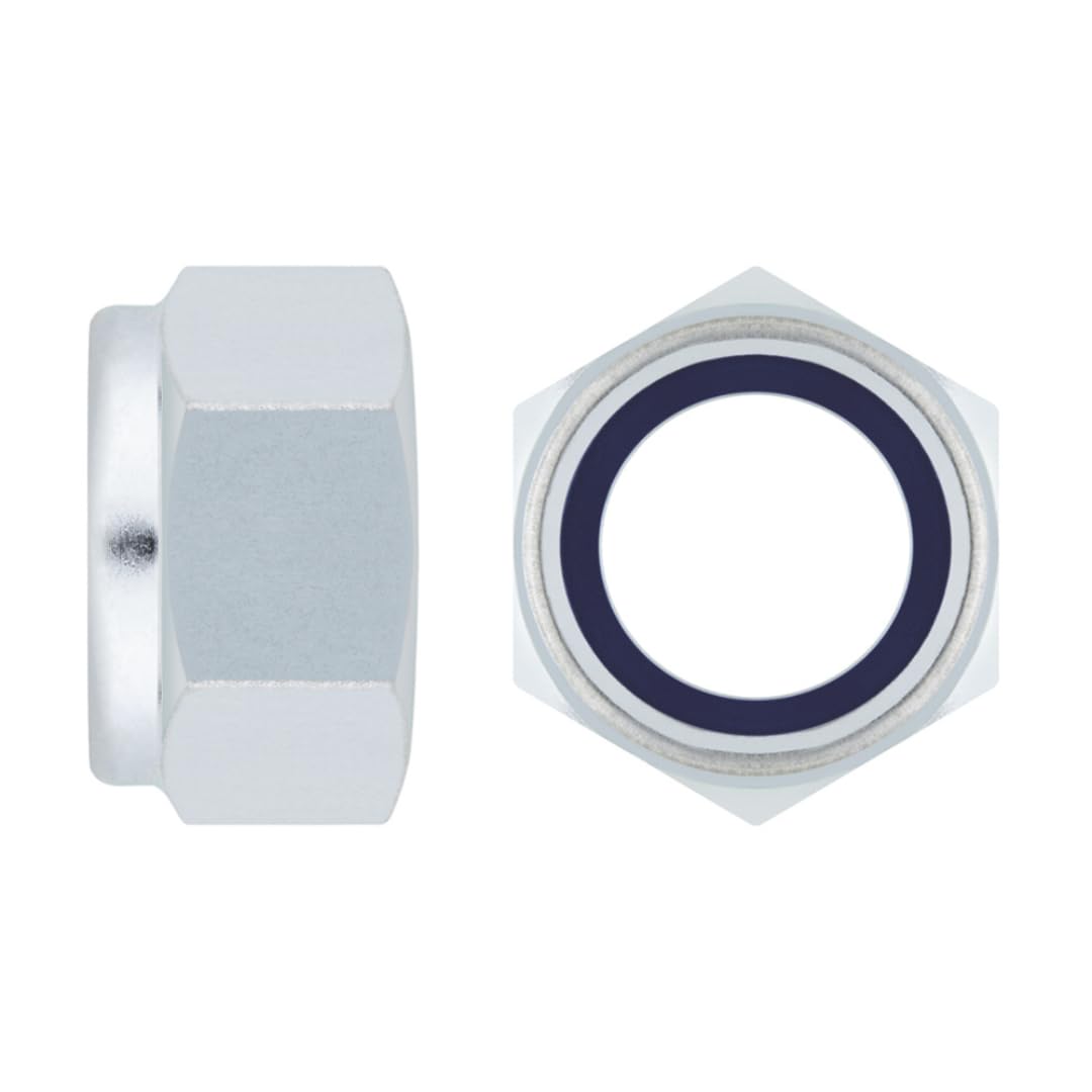 Index DZ98504 Blister Pack with Locking Nut DIN-985 Galvanised 04 (Pack of 500)