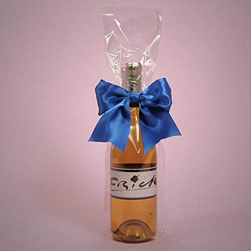 Packaging Bags Suppliers 10 Qty Clear Gusseted Wine/Liquor Bottle Cello Bags 4 x 2.5 x 17 (Cellophane)