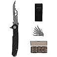 Schrade Enrage Phantom Replaceable Blade Knife with Carbon Fiber Handle, Pocket Clip, and Frame Lock for EDC, Everyday Carry, Hunting