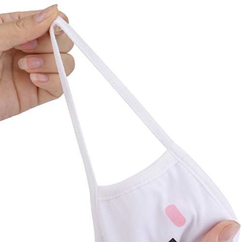 Kawaii Muffle Mask,Aniwon 5 Pack AntiDust Anime Mouth Mask Cute Kaomoji Face Mask Emoticon Mask