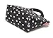 Flowertree Women's Polyester White Polka Dot Black Mini Tote Lunch Bag
