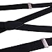 JINIU Elastic Men's Business and Dress Suspenders Dressy Drop Clips Go Upscale with X back Leather Construction Black