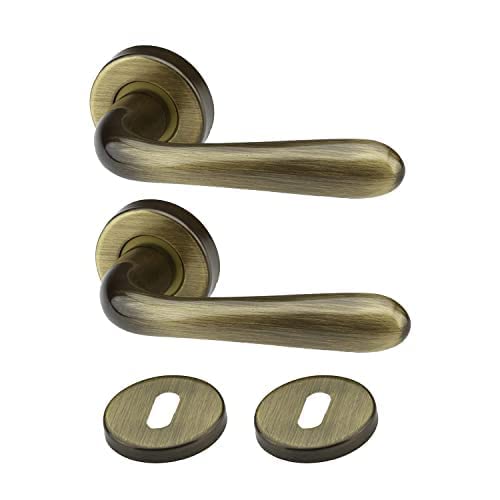 Bricolevante Interior Door Handles Available in several variants sold in pairs - Round Bronze Door Handle (Round, Bronzed)