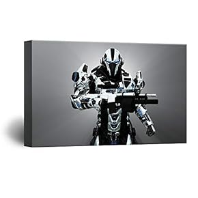 Wall26-Canvas Wall Art-Robots-Giclee Painting Wall Bedroom Living House Decoration Home Art - 12x18 inches