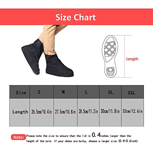 image for yuyi Reusable Rain Shoes Boots Covers, Rain Snow Waterproof Shoe Cover
