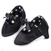 ICOOLTECH Newborn Baby Girls High Heels Shoes Bowknot Soft Sole Crib Shoes (3-5 M, Black)