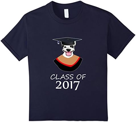 unisex-child Funny Staffordshire Bull Terrier 2017 Graduate Shirt Gifts 6 Navy