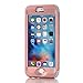 iPhone 6S Plus Case, Pandawell Shockproof Hybrid High Impact Hard Plastic+Soft Silicon Rubber Armor Defender Case Cover for Apple iPhone 6S Plus/6 Plus 5.5 inch (Rose Gold)