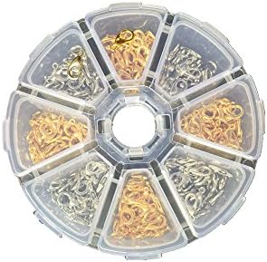 Eastern Fashional Life 1 Box 2 Colors 400 Pcs Lobster Clasps for Jewelry Necklace Bracelet Chain (Golden + Silver)