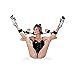 Restraining Straps & Cuffs Soft and Comfortable,Tophour Restraints Kit with Ankle Hand Cuffs Soft Strong and Durable for Women and Couple Straps Tie Set Pleaure Toy, Black Adult Toys