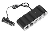 12V - 24V 4 Way Multi Socket Car Charger Vehicle Auto Car Cigarette Lighter Socket Splitter & Dual USB Ports Plug Adapter, Charger Power Adapter PlugDC