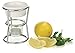RSVP International Kitchen Collection Butter Warmer Set, Includes Stoneware Cups, Glass Tealight Holder, Candles and 5-Inch Tall Chrome Wire Frames, 1/3-Cup Capacity, White