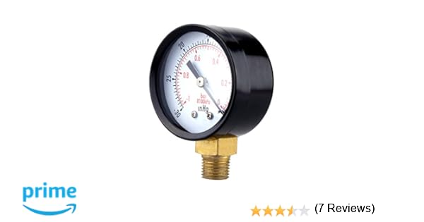 UEETEK Manómetro de Presión Vacuometro para Compresor de Aaire Gas ...