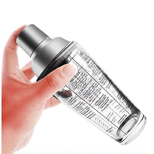 RESPEKT Ultima Mixology Barkeeper-Set, Glas, Cocktail-Shaker + integriertes Julep-Sieb | Edelstahl, Stößel, Messbecher… – Bild 3